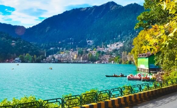 Nainital lake and hillside town